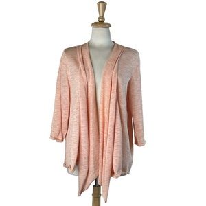 JOSEPH A Cardigan Peach Lightweight Open Sweater Orange 2X XXL extra large